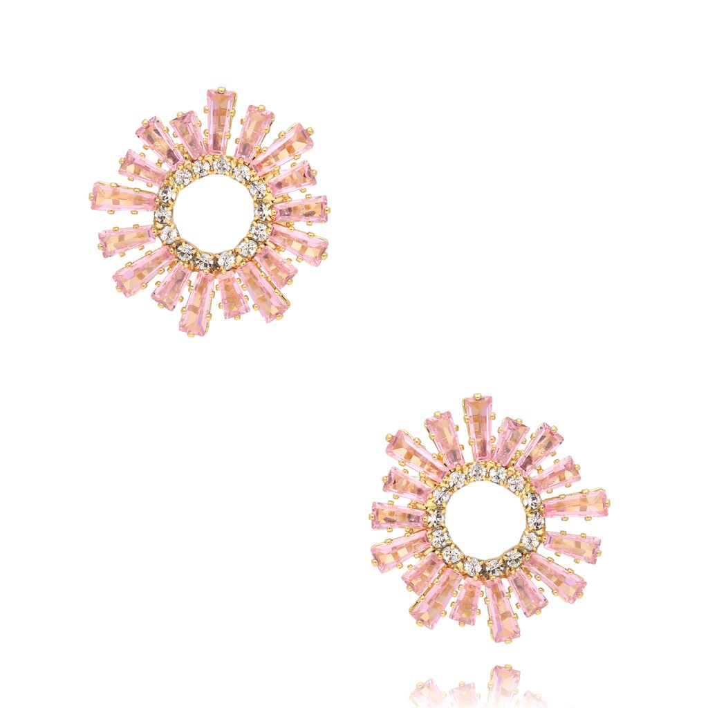 Kolczyki z różowymi kryształkami Samantha KSS1774