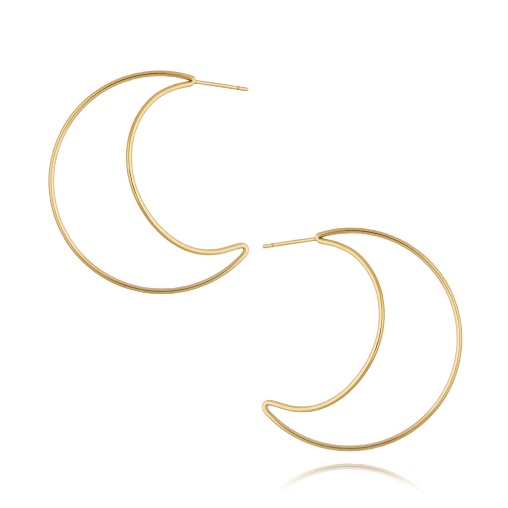 Kolczyki złote księżyce ze stali szlachetnej KSA0223
