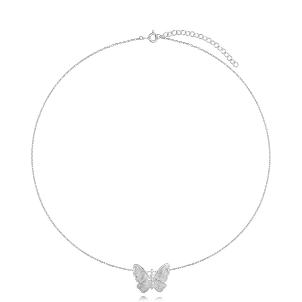 Naszyjnik srebrny z motylem Geppi NSE0145