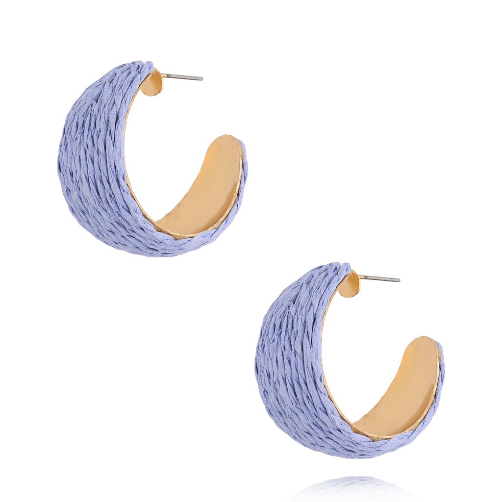 Kolczyki fioletowe ze sznurkiem Nelia KSO0055