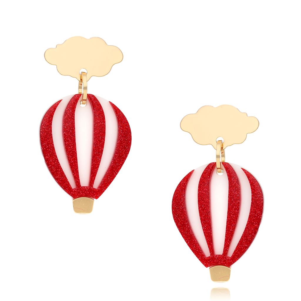 Kolczyki z czerwonymi balonami Travel Lover KZA0119