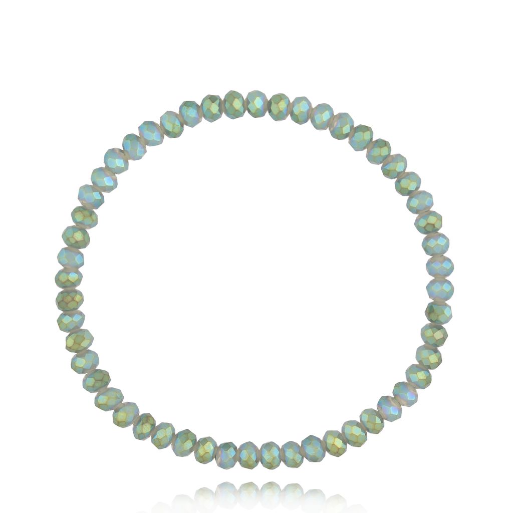 Bransoletka z kryształkami zielona szałwiowa Jambo BCY0176