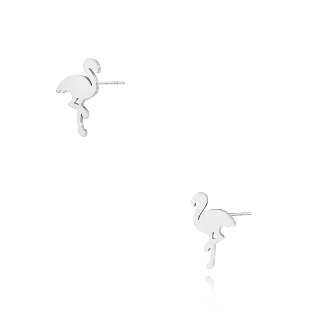 Kolczyki srebrne flamingi Mini KSA1230