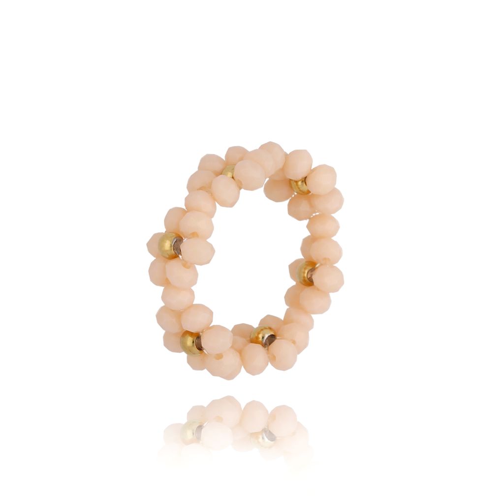 Pierścionek beżowy z kwiatuszkami Bouquet PSC0314