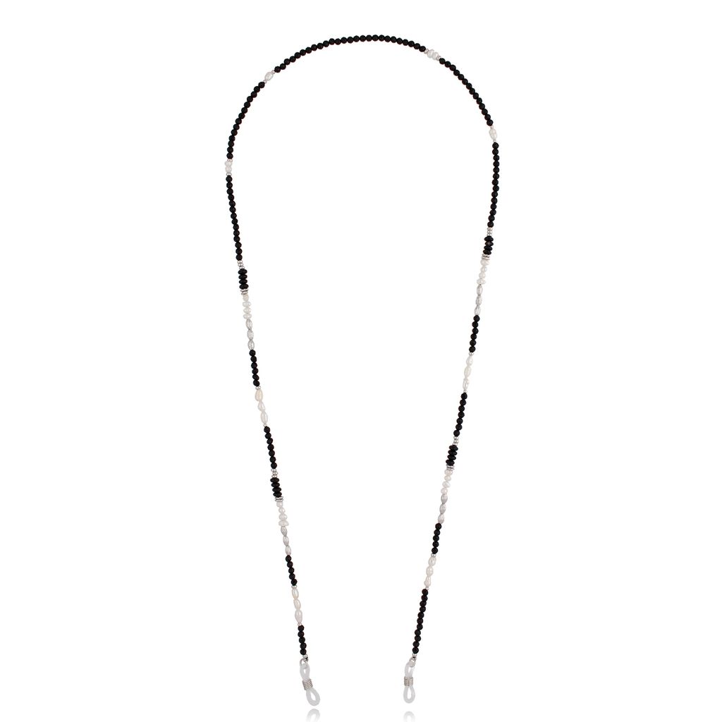 Łańcuszek do okularów czarno perłowy NPA0216