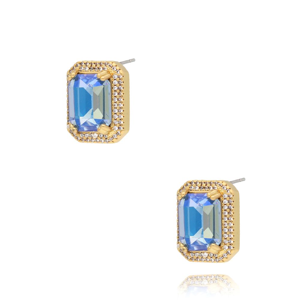 Kolczyki z niebieskimi kryształkami Majestic KSS1443