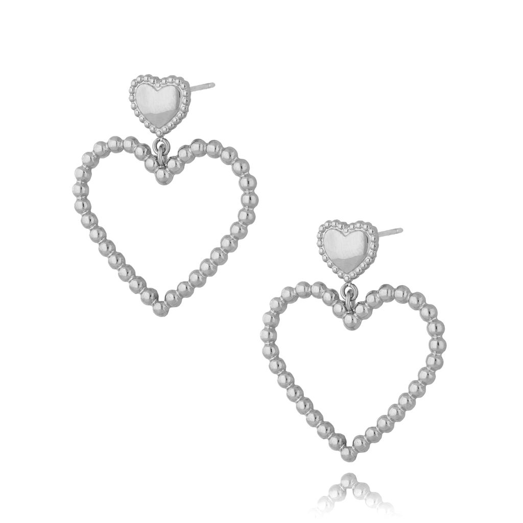 Kolczyki serca srebrne Sweet Love KSA0389