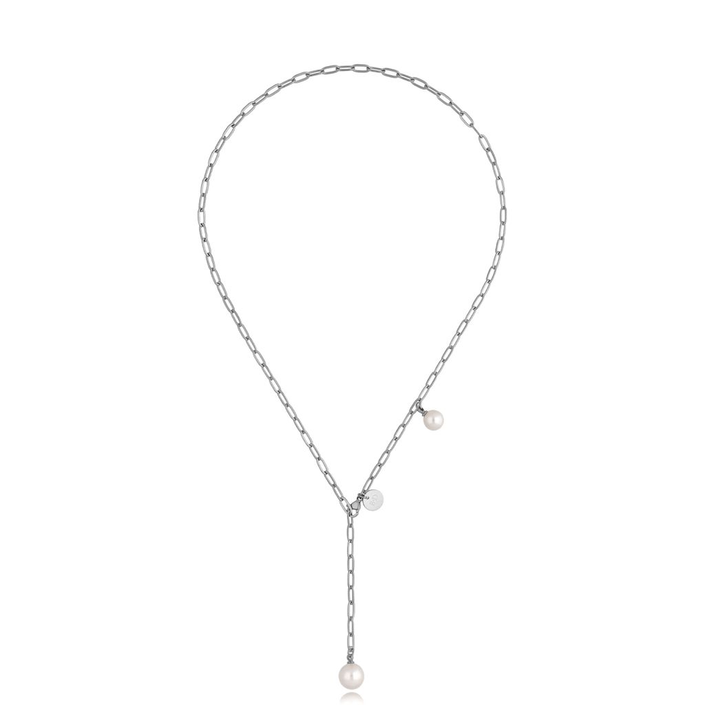 Naszyjnik srebrny z perłami Quinn of Pearls NSA0379