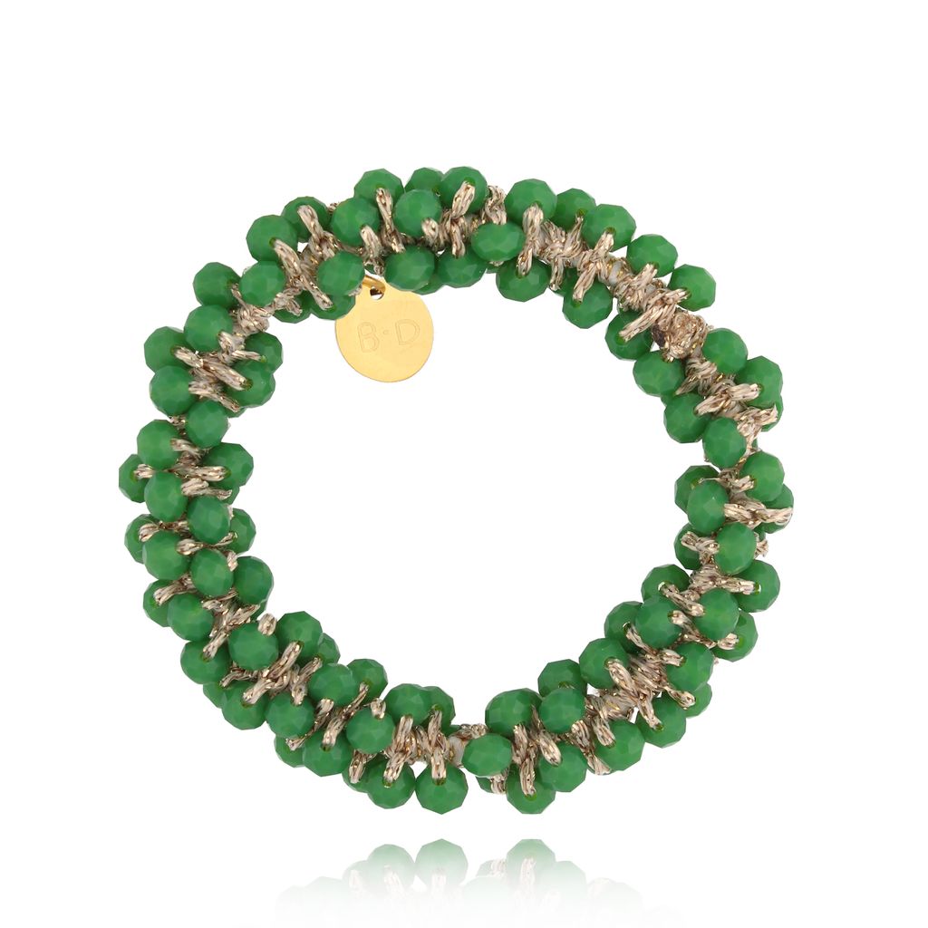 Gumka do włosów z kryształkami zielona Luminous GWE0027