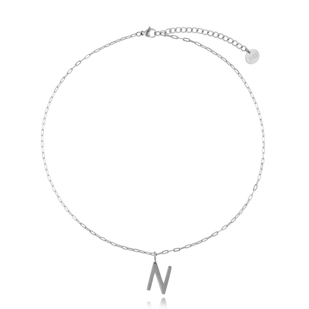 Naszyjnik srebrny z literką N NAT0201