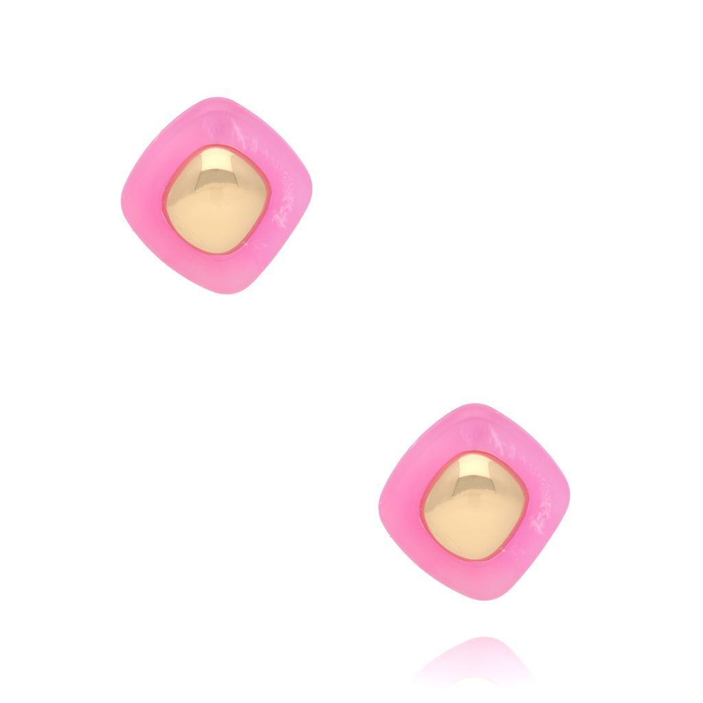 Kolczyki różowe złote Candy Crush KFF0274