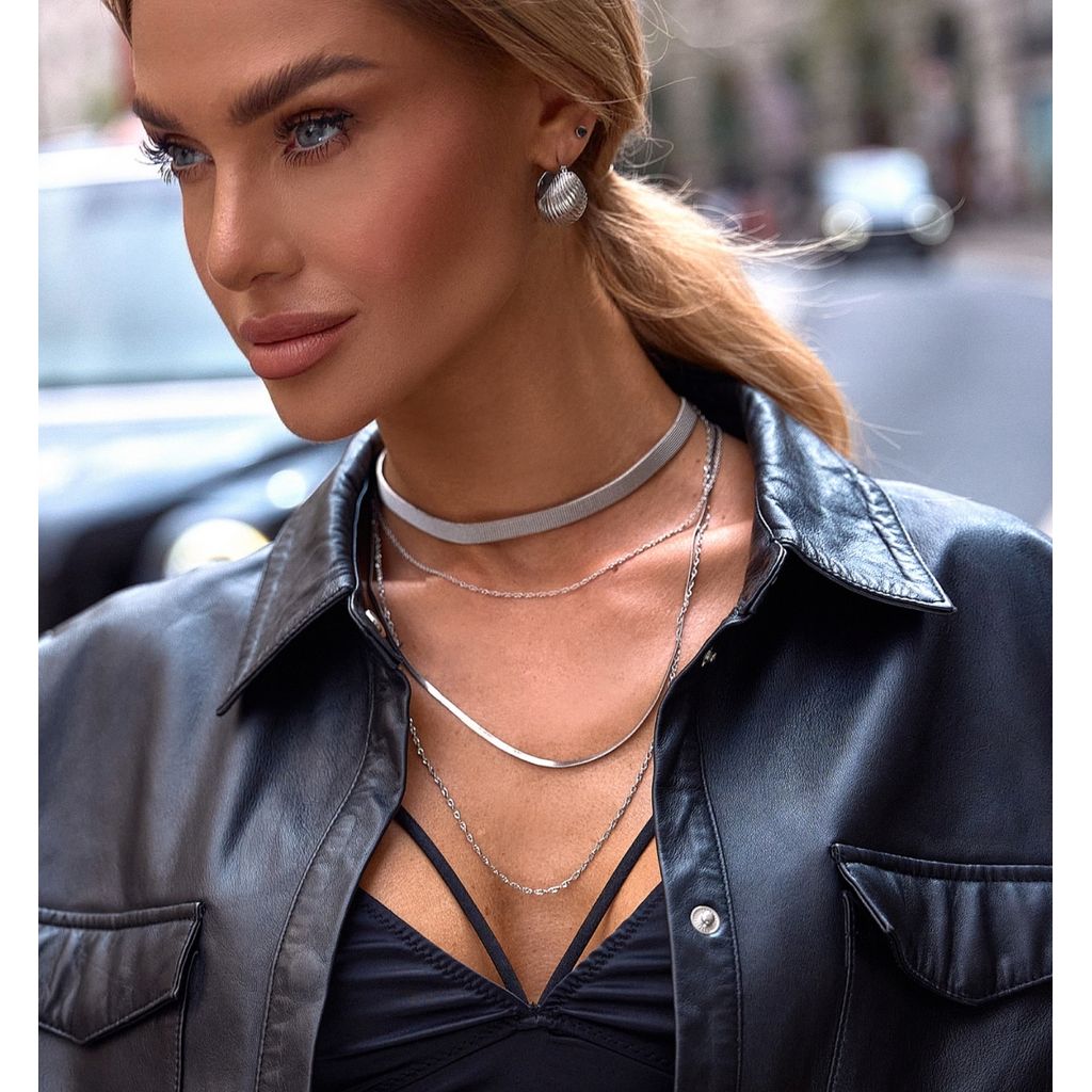 Choker srebrny Chic Stainless NSA1184