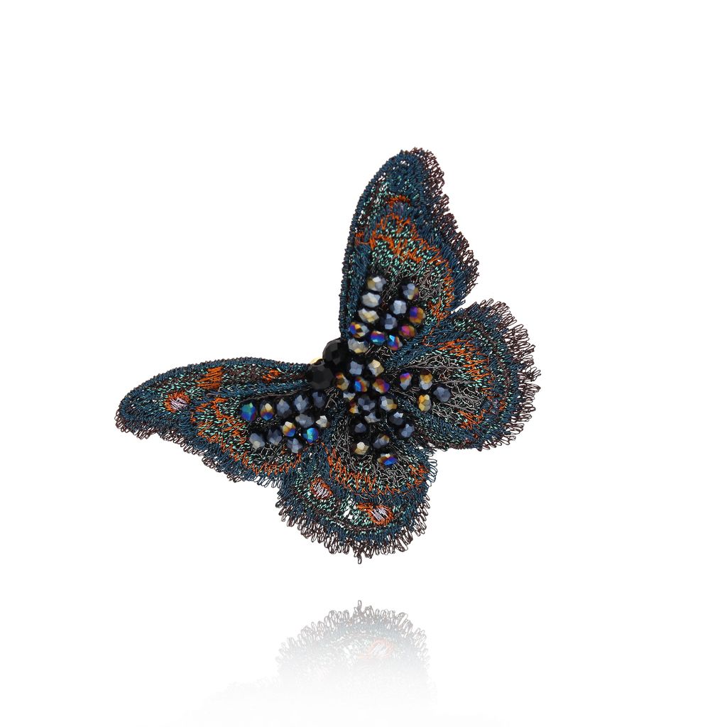 Broszka z czarnym motylem Forest Butterfly BRSS0192