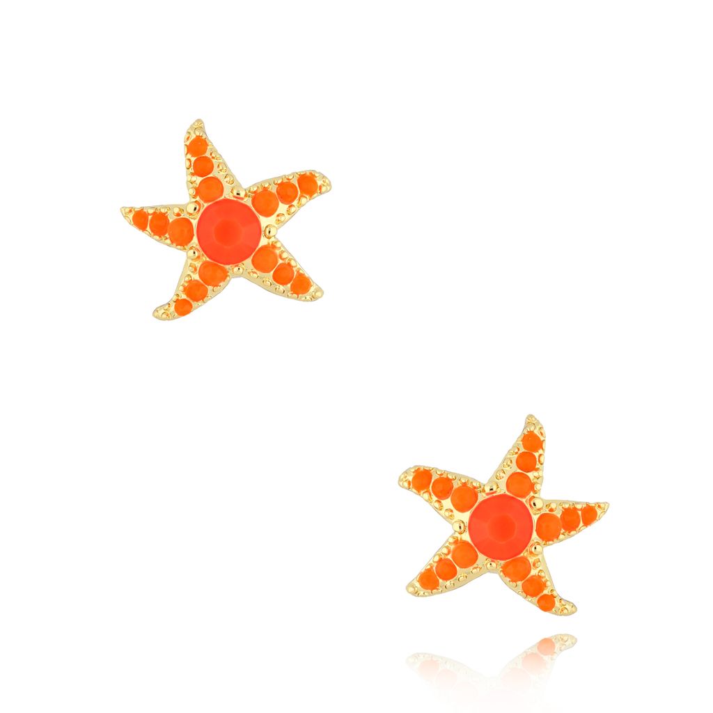 Kolczyki rozgwiazdy z kryształkami Cristal Starfish KSS1432