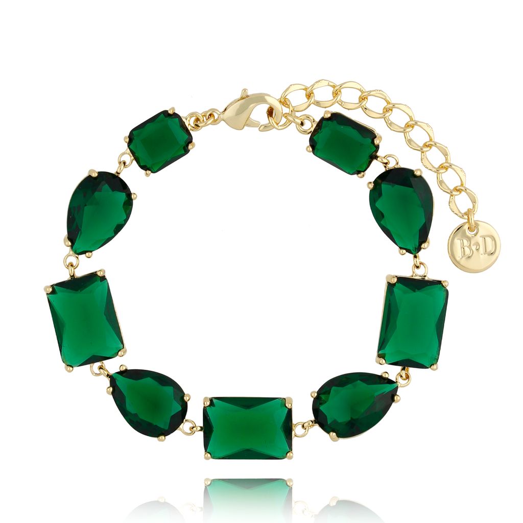 Bransoletka z kryształkami zielona Marrini BSS0093