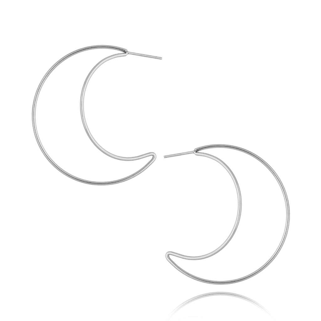 Kolczyki srebrne księżyce ze stali szlachetnej KSA0222