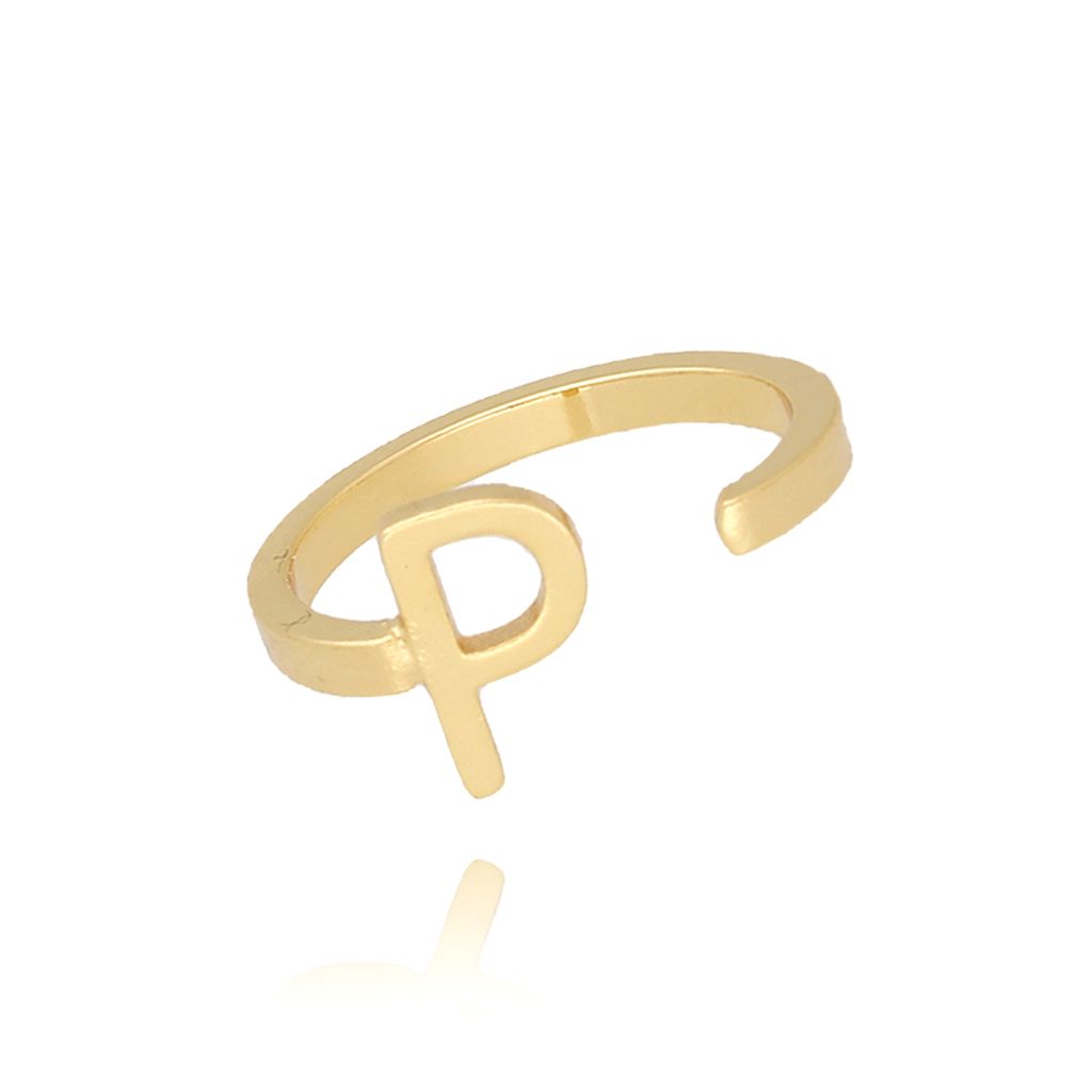 Pierścionek złoty literka P PAT0022