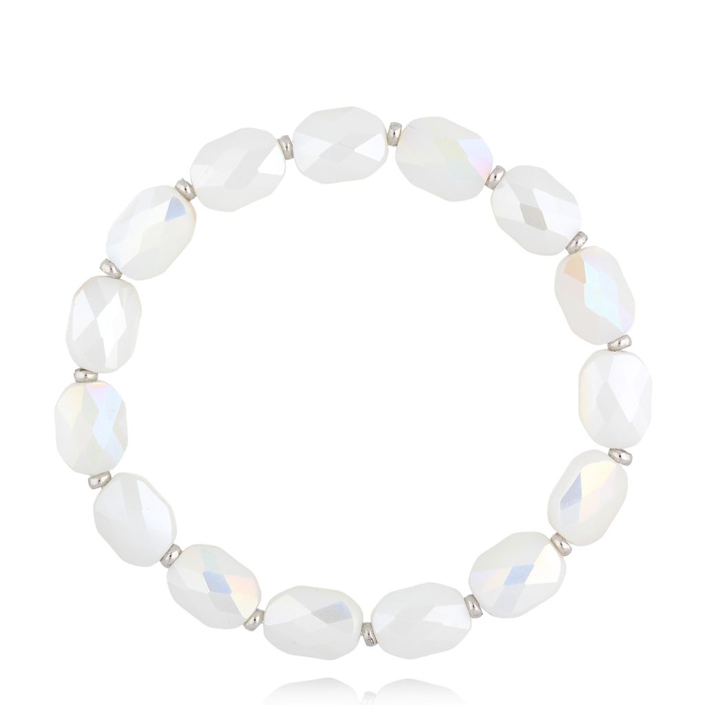 Bransoletka z białymi kryształkami Togue BCY0133