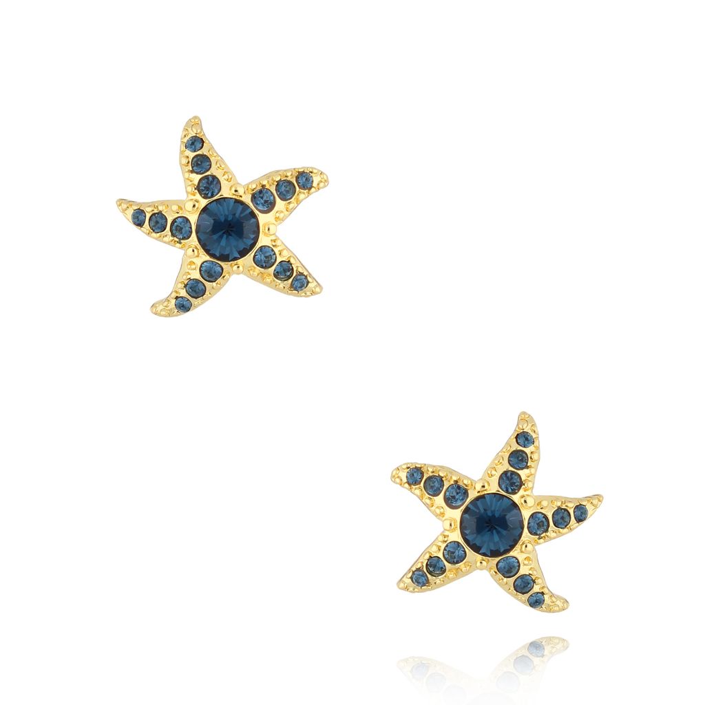 Kolczyki rozgwiazdy z kryształkami Cristal Starfish KSS1430