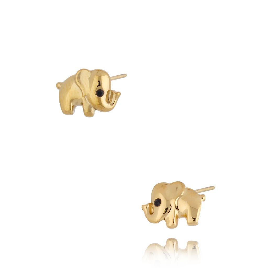 Kolczyki słoniki złote Dumbo KSA0408