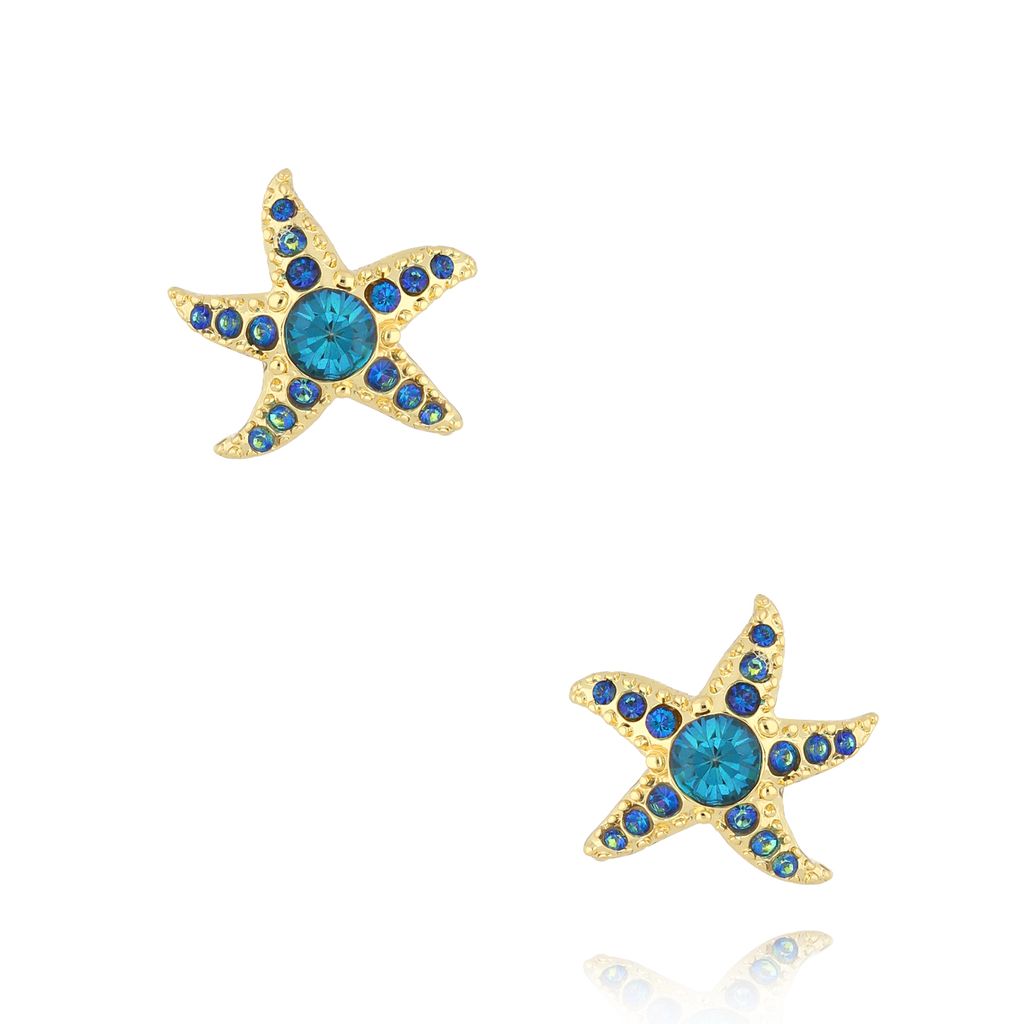 Kolczyki rozgwiazdy z kryształkami Cristal Starfish KSS1431