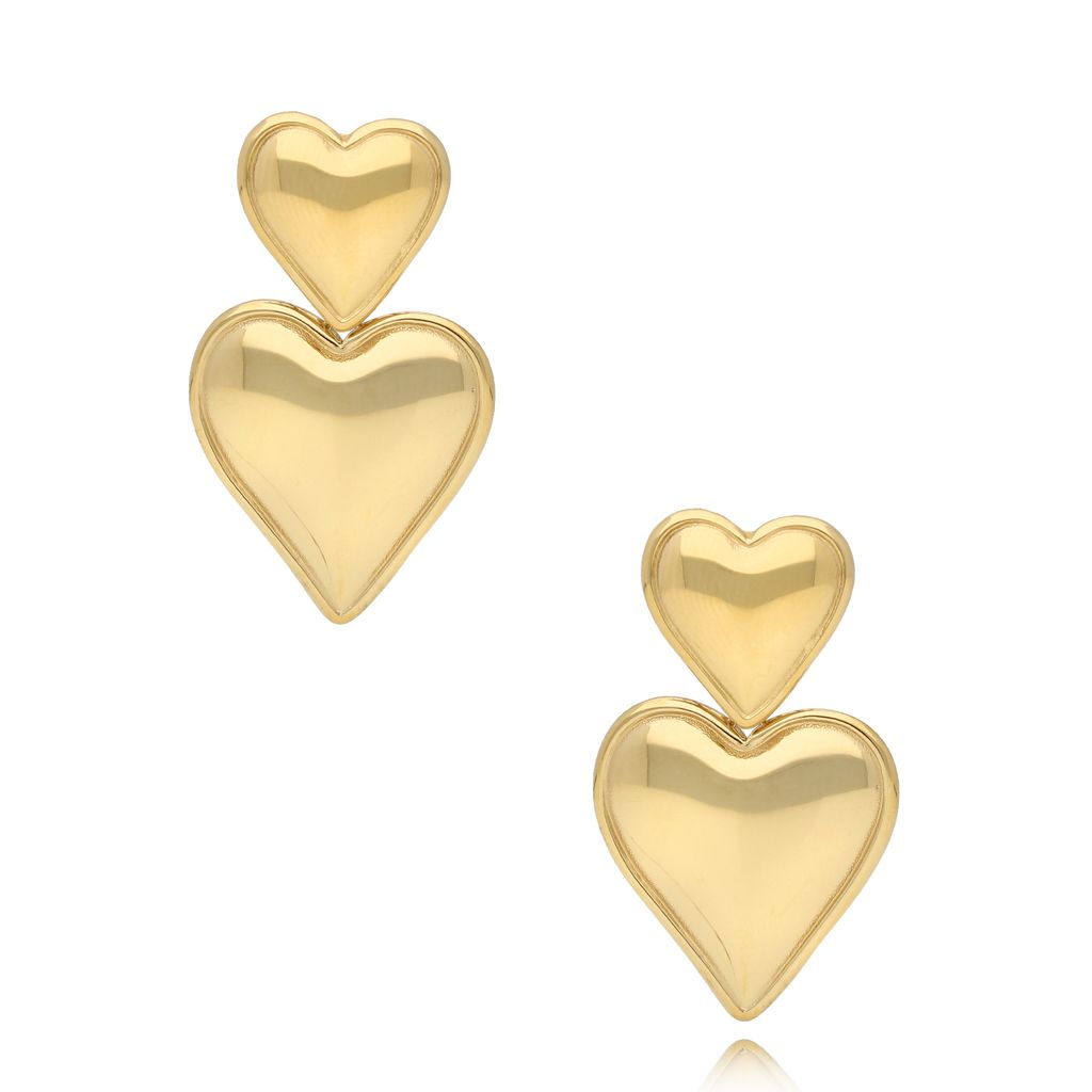 Kolczyki złote z sercami Deux Coeurs KSA1527