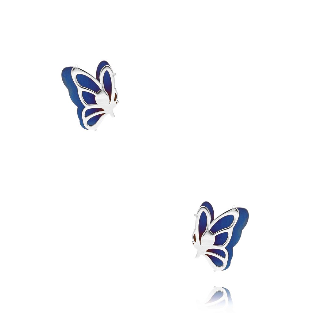 Kolczyki srebrne z motylem Véronique KSE0115