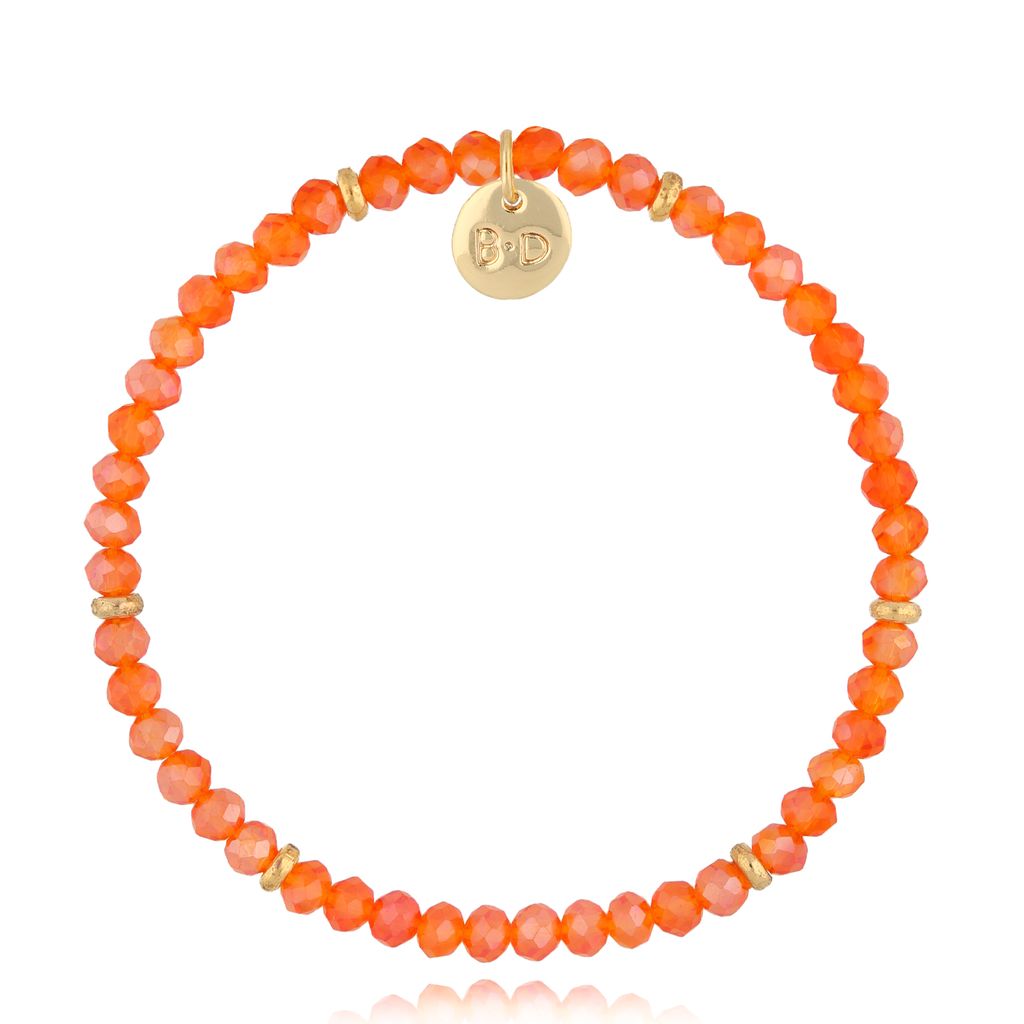 Bransoletka z pomarańczowymi kryształkami Clear Sky BCY0229