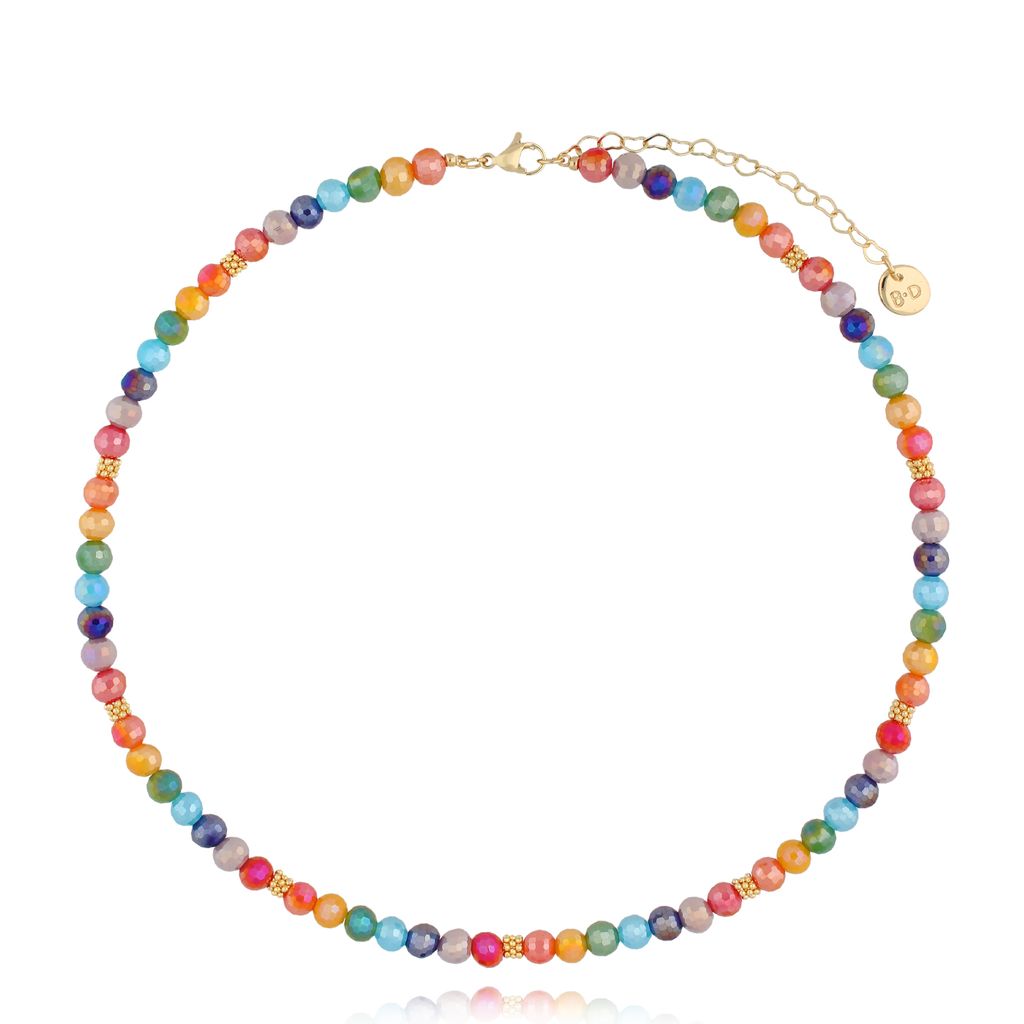 Naszyjnik z kolorowymi kryształkami  NCY0048