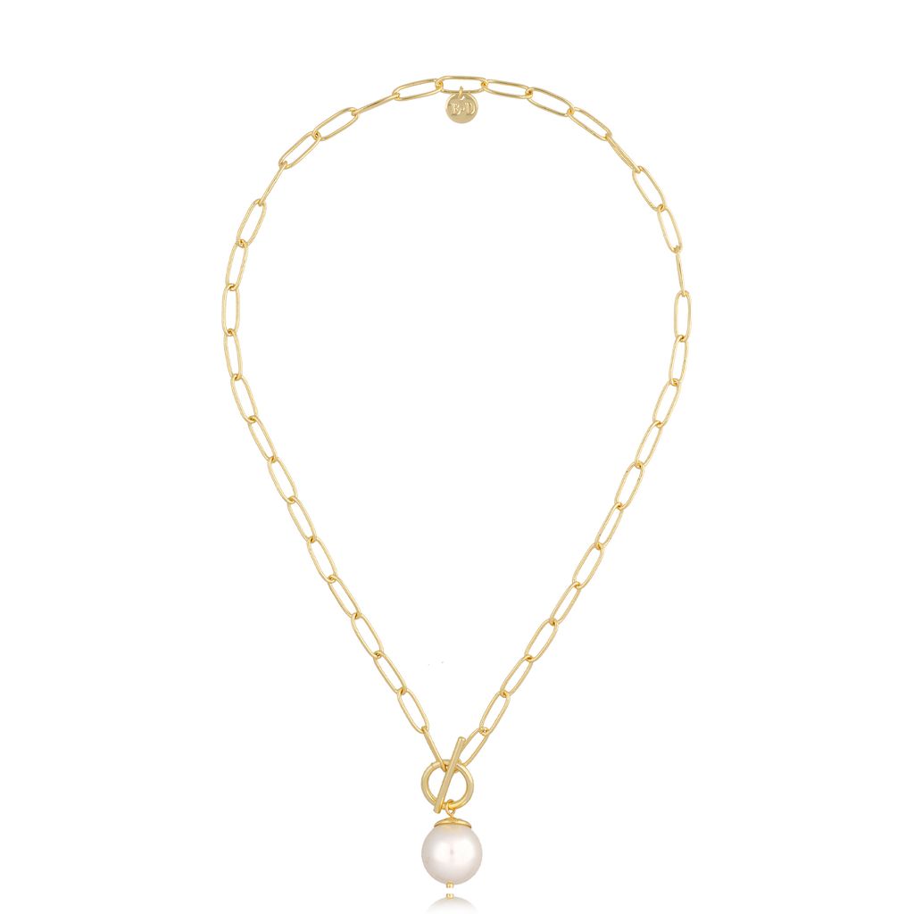 Naszyjnik złoty łańcuch z perłą Yoko NRG0439