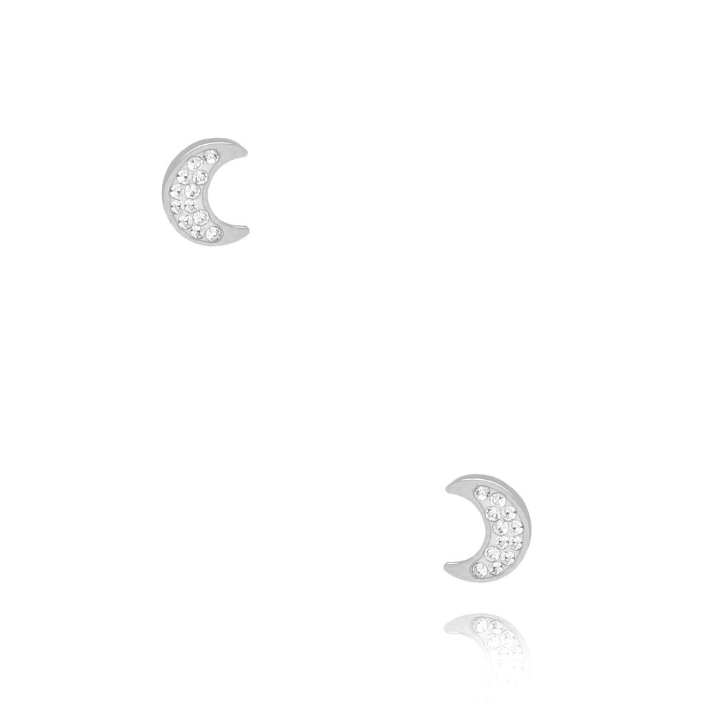 Kolczyki srebrne z księżycami Mini KSA1202