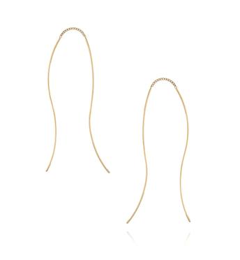 Kolczyki złote patyczki falowane ze stali szlachetnej KSA0060