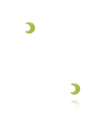 Kolczyki księżyce zielone KSY0487