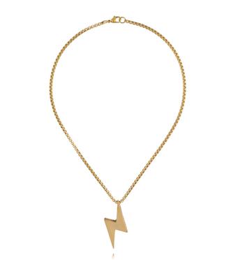 Naszyjnik ze złotą błyskawicą męski NMITC0257