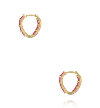Kolczyki z fuksjowymi cyrkoniami KSS2147