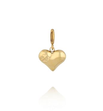 Charms Pozłacane Serce z wyżłobioną koniczynką CHA0038