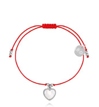 Bransoletka z czerwonym sznurkiem i serduszkiem BGL1017