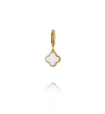 Charms koniczynka z masą perłową CHA0182