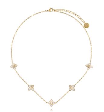 Naszyjnik z koniczynkami złoty NSA1500