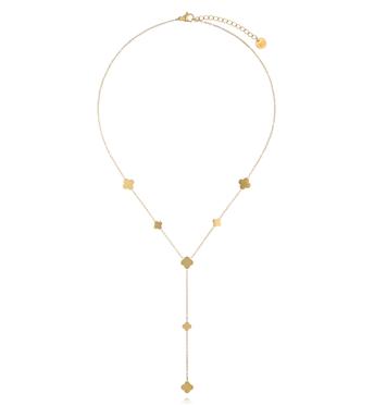 Naszyjnik z motywem koniczynek i krawatką NSY0886