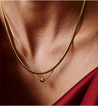 Naszyjnik żmijka z kulką NSY0702