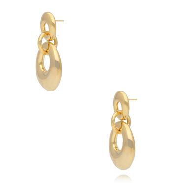 Kolczyki złote o opływowym kształcie KRG1100