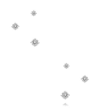 Zestaw kolczyków srebrnych – klasyczne cyrkonie KCA0191