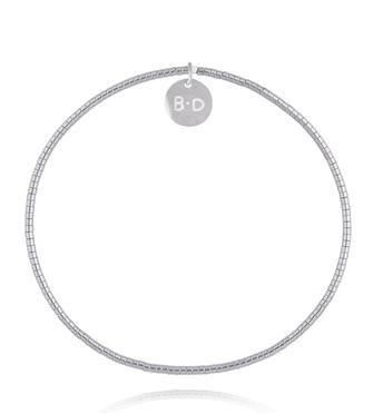 Bransoletka z hematytów srebrna BTW3650