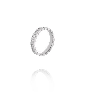 Obrączka srebrna z cyrkoniami PSY0082