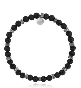 Bransoletka męska z lawą wulkaniczną BMITC1017