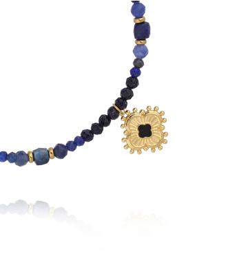 Bransoletka z sodalitami z ozdobną koniczyną BTW3506