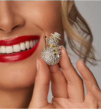 Broszka z bałwankiem Pupazzo di neve BRSS0195