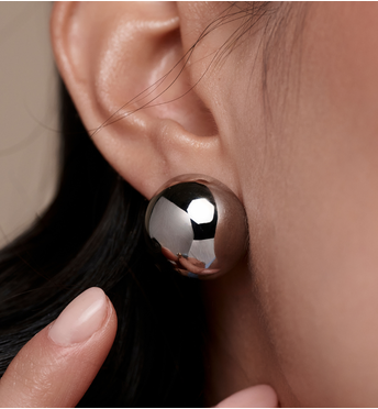 Kolczyki półkole srebrne KSY0636