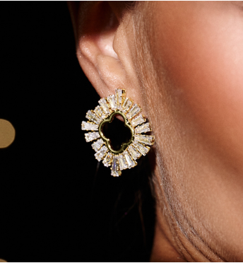 Kolczyki z cyrkoniami w stylu glamour KSS2111